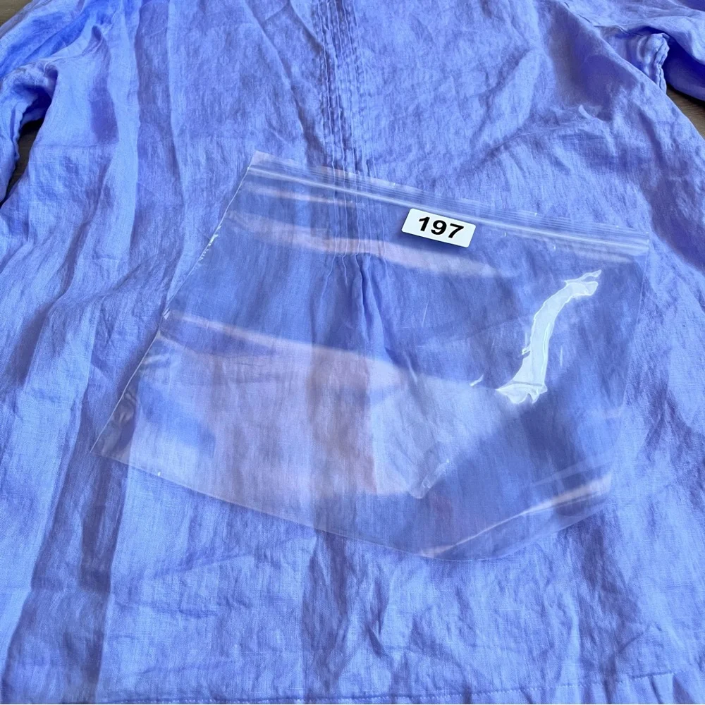 Lilly Pulitzer Sarasota Linen Tunic Top in Lillys Lilac SZ L - Picture 9 of 9